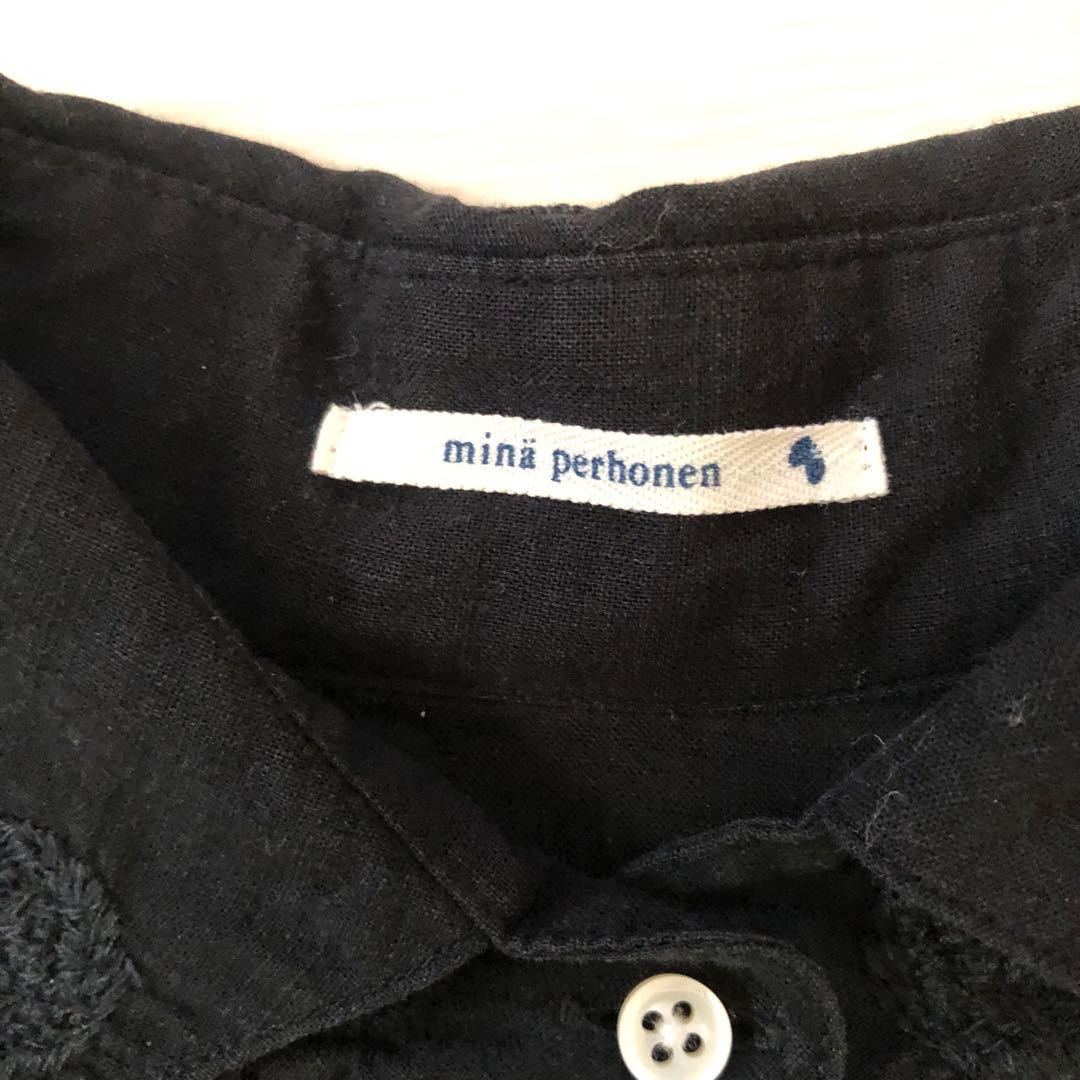 ミナペルホネン　vapor ブラウス 1 ブラック