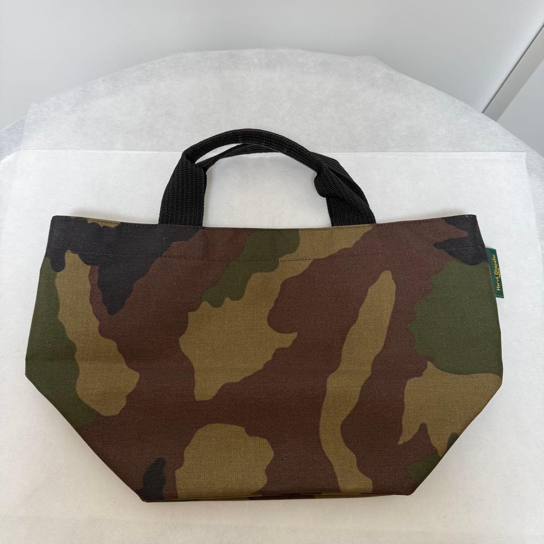 美品 エルベシャプリエ 1027Wカモフラージュ ナイロン舟型トートM　迷彩