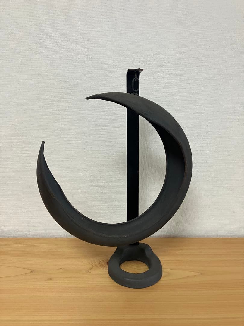 和モダン金属製抽象置物 三日月