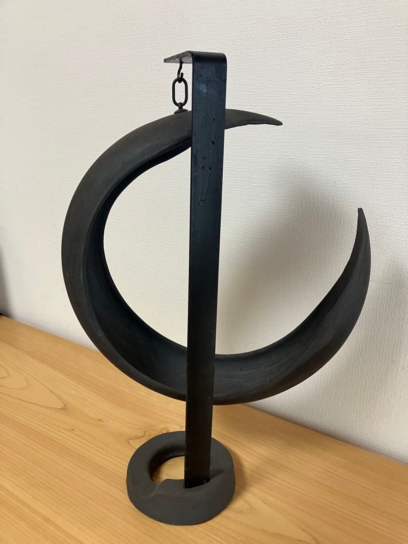 和モダン金属製抽象置物 三日月