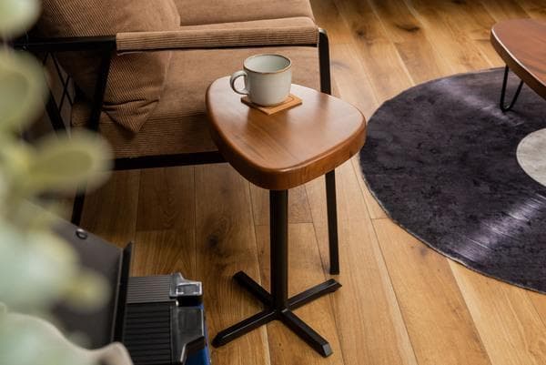 木製 サイドテーブル 三角形 角丸 高さ50cm ソファー JW-639 N02