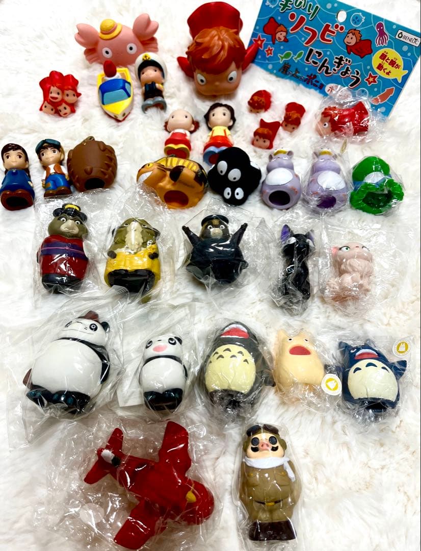 崖の上のポニョ ソフビ1点 ジブリ フ指人形 まとめ売り 未開封あり