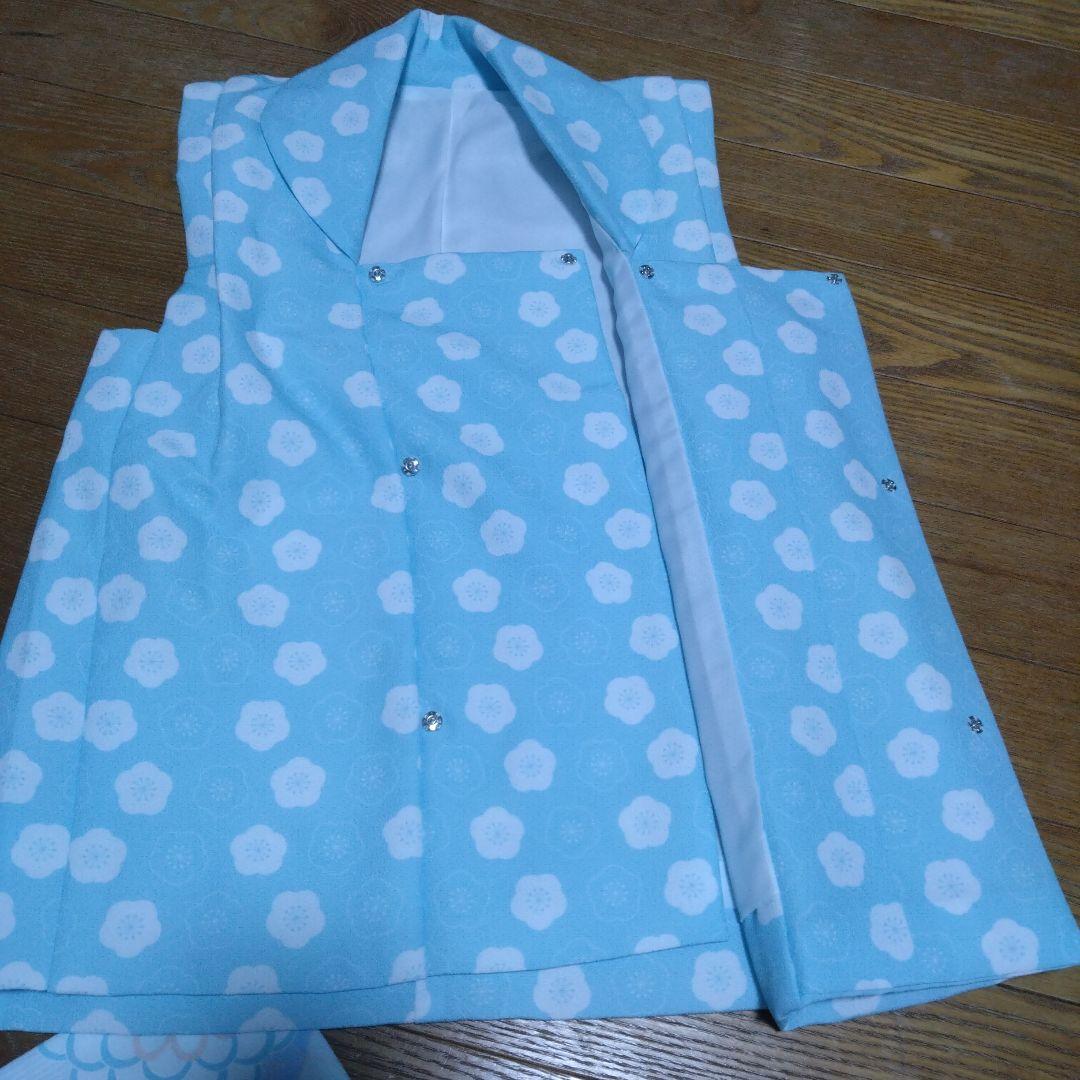 三歳★神楽★水色桜模様着物セット