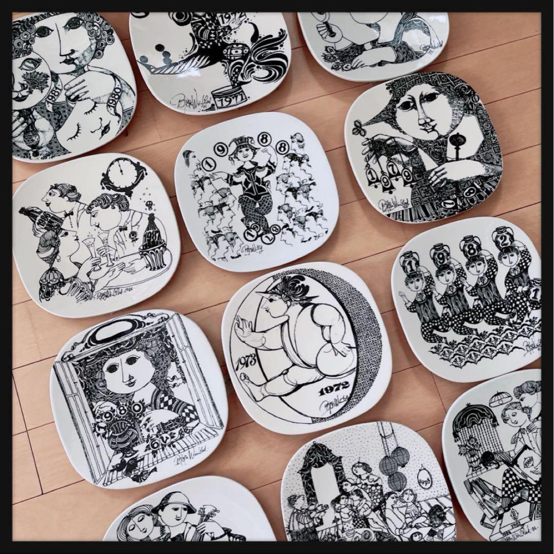 Bjorn Wiinblad イヤープレート1986-87年　NYMOLLE窯