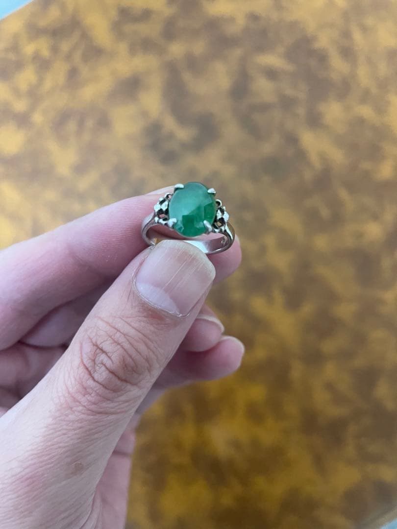 翡翠　18k リング