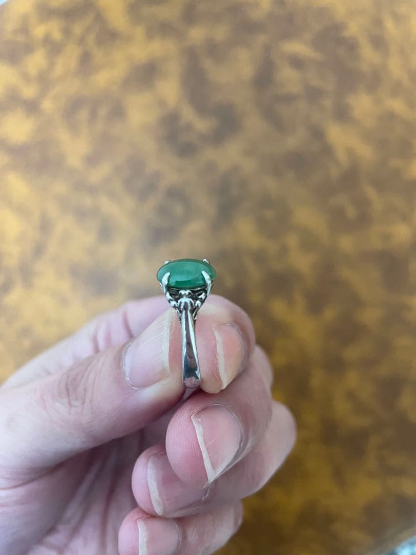 翡翠　18k リング