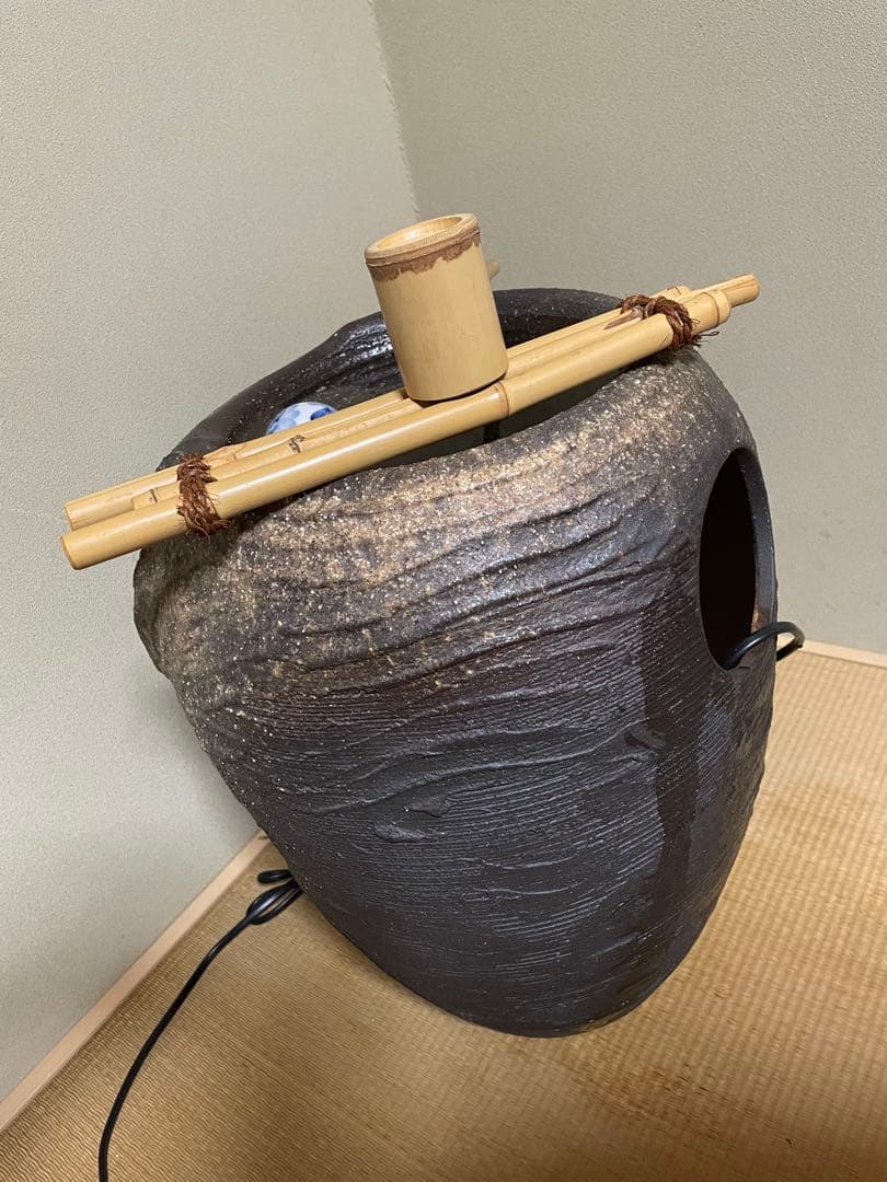 信楽焼き電動つくばい　湧き水ツクバイ水流れ　響　［dt-0002］オプション付き