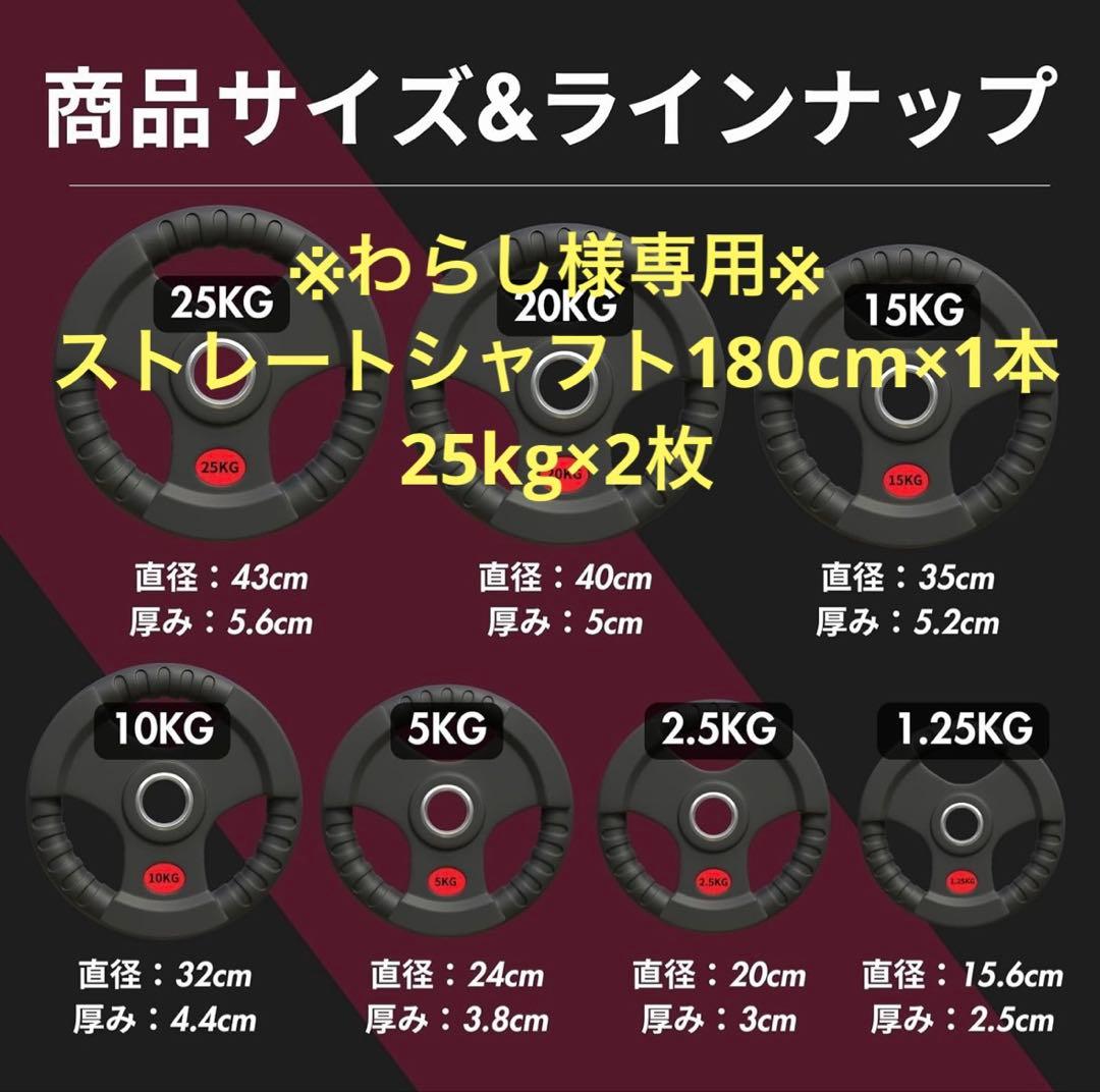 ※わらし※ストレートシャフト180cm×1本、25kg×2枚