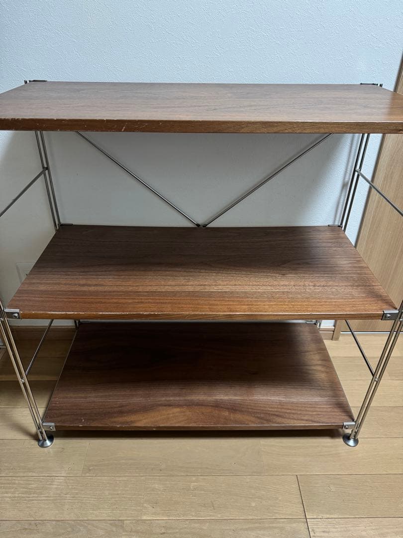 無印良品 ステンレスユニットシェルフ ウォールナット材 棚板 3枚