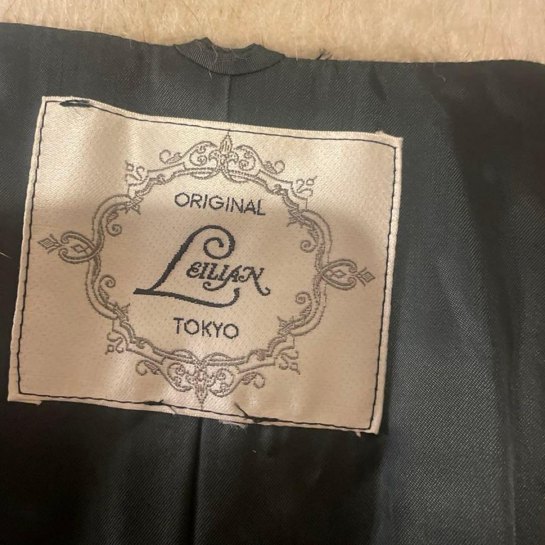 【9万円】ロンドン生地使用　デザイン　シャギービッグカラーコート