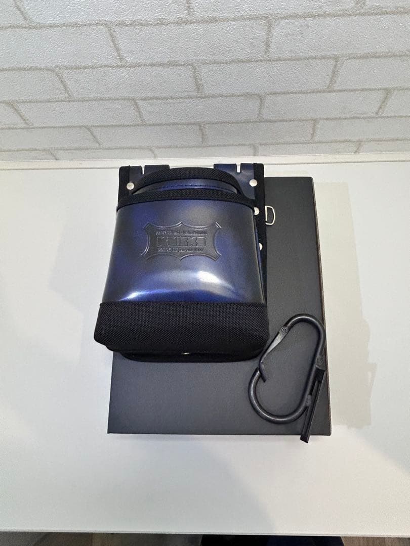 ニックス鳶職向仕様ツーウェイタイプガラス革2段腰袋　おまけ付き