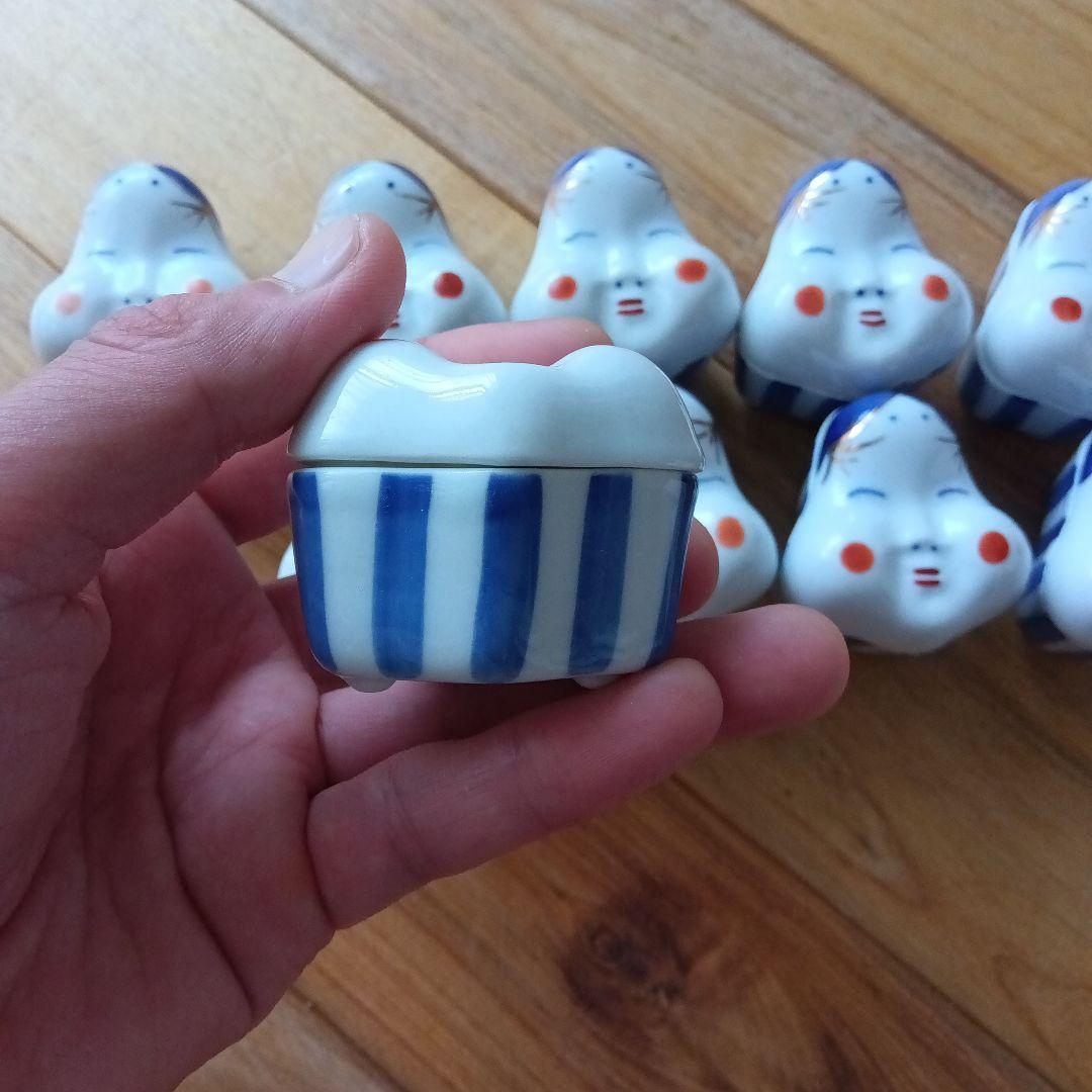 お多福香合珍味入れ 10個セット