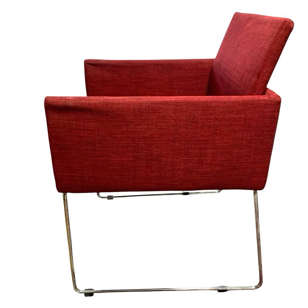 ダイニングチェア　アームチェア　椅子　赤　レッド