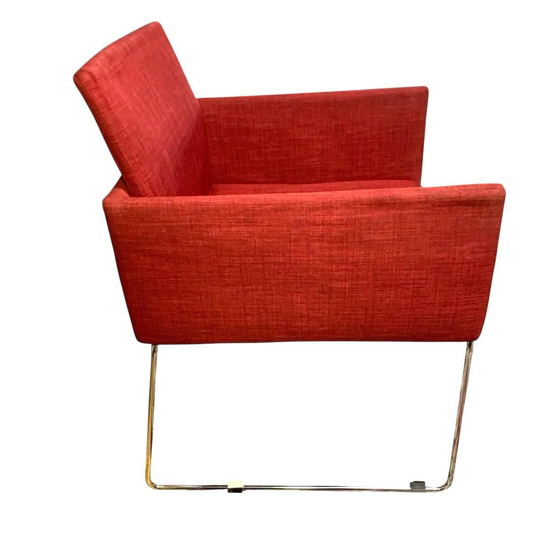 ダイニングチェア　アームチェア　椅子　赤　レッド