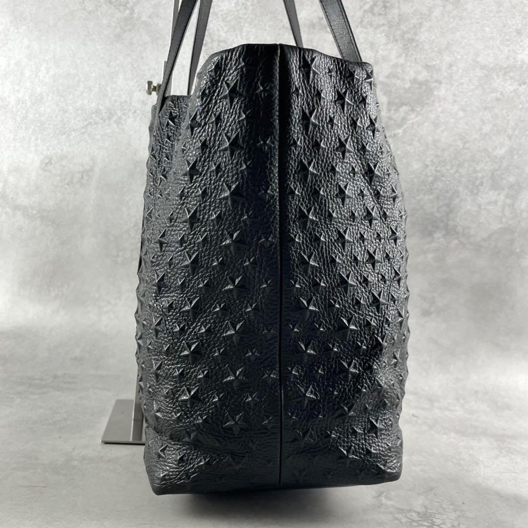 【極美品】ジミーチュウ トートバッグ エンボス ピムリコ レザー 本革 ブラック