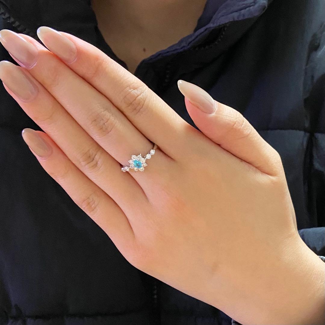 『専用です』天然パライバトルマリン ダイヤモンド 計0.631ct中宝研ブラジル