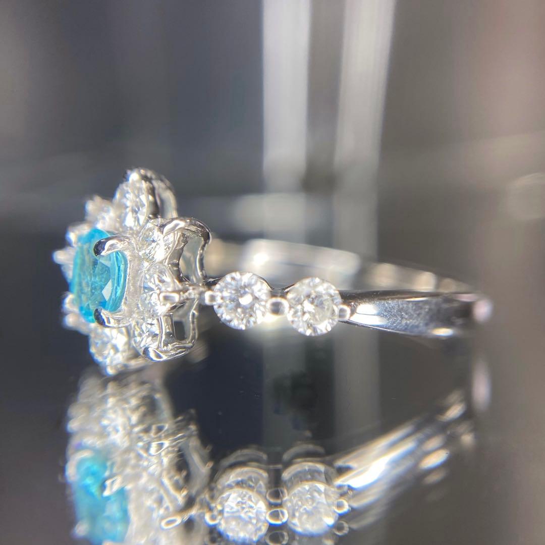 『専用です』天然パライバトルマリン ダイヤモンド 計0.631ct中宝研ブラジル