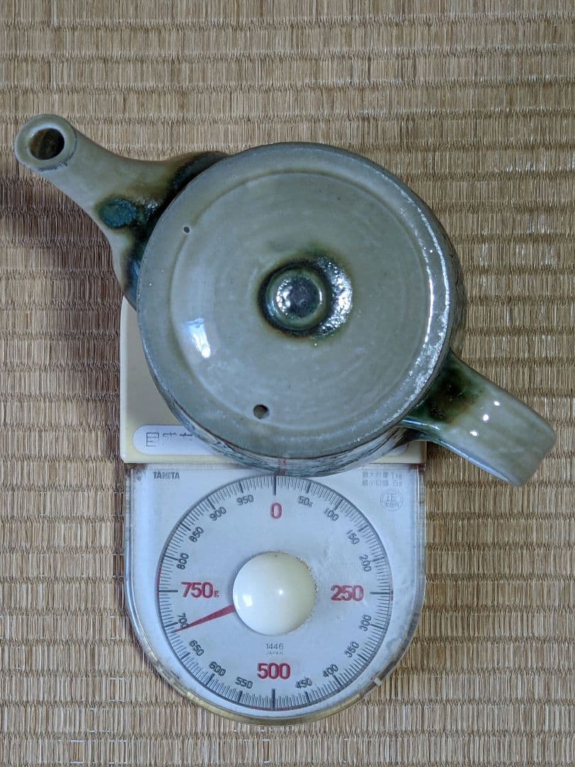 ♦民藝 琉球焼 緑釉流し掛け 箆彫り 草花文 水注 ポット 沖縄 やちむん骨董品