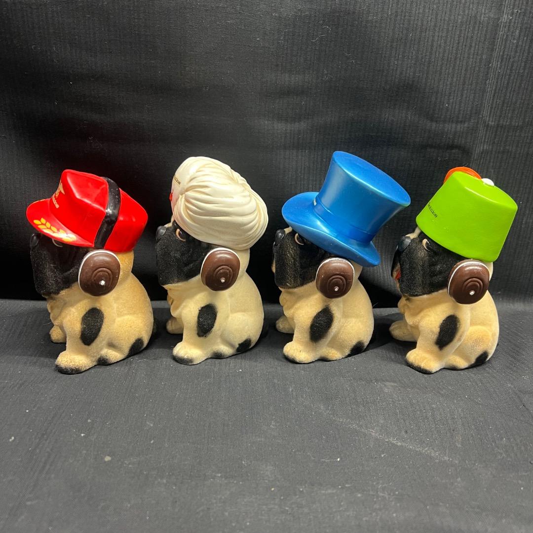 〇Fb左1030 Technics ブルドッグ ヘッドホン犬 4体まとめ