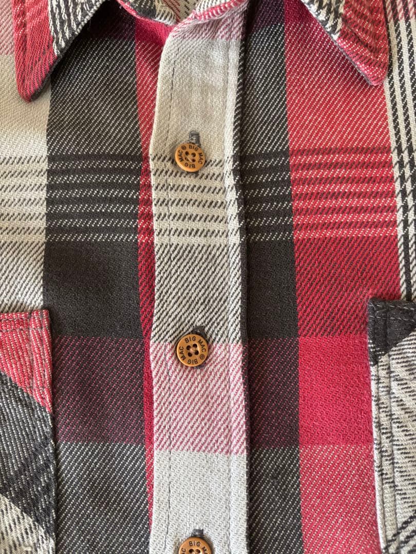好配色 80s BIGMACビンテージ ネルシャツ オンブレ チェック USA製