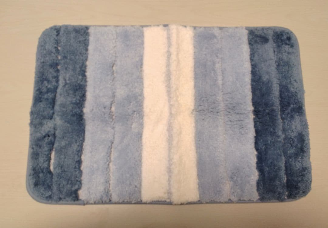✨バスマット ブルー 足ふきマット 北欧風 吸水速乾 ふわふわ 厚手 洗濯可能