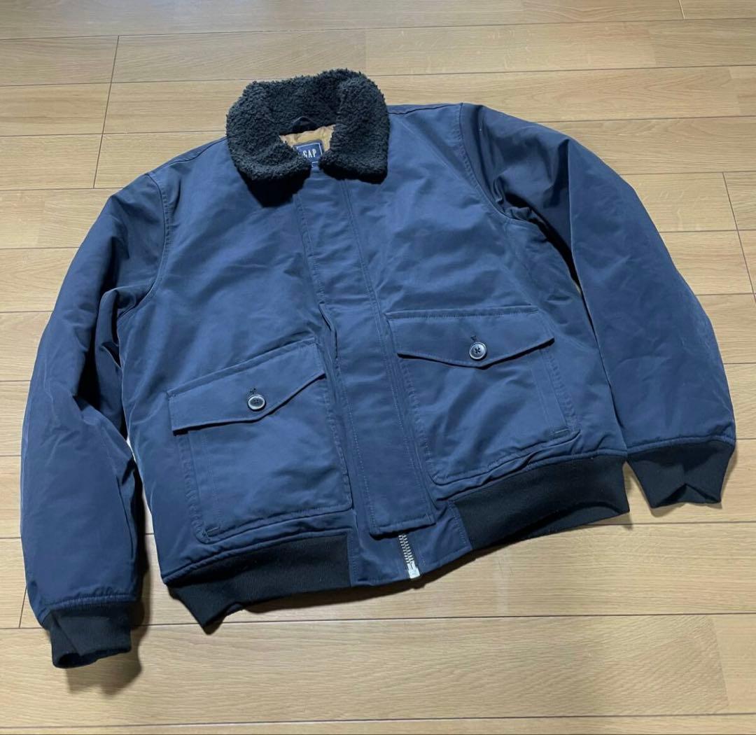 00s オールド GAP ギャップ フライトジャケット ダークネイビー 短丈