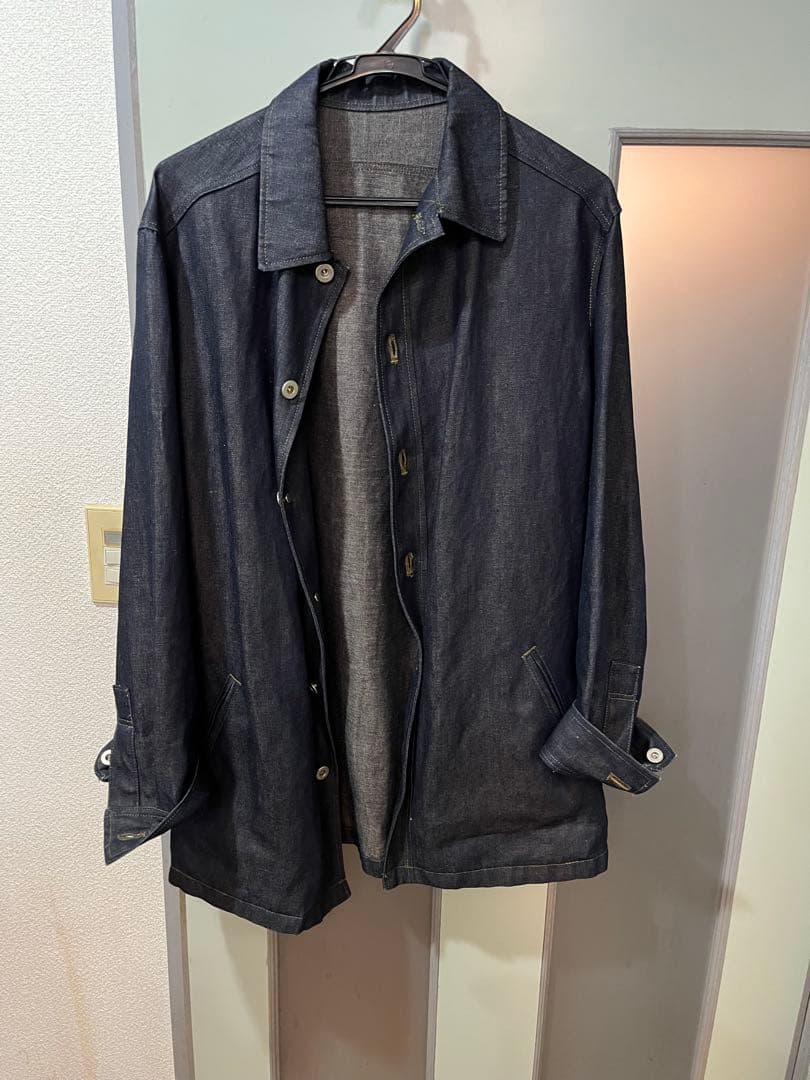 y's for men デニムハーフコート　インディゴ　サイズL