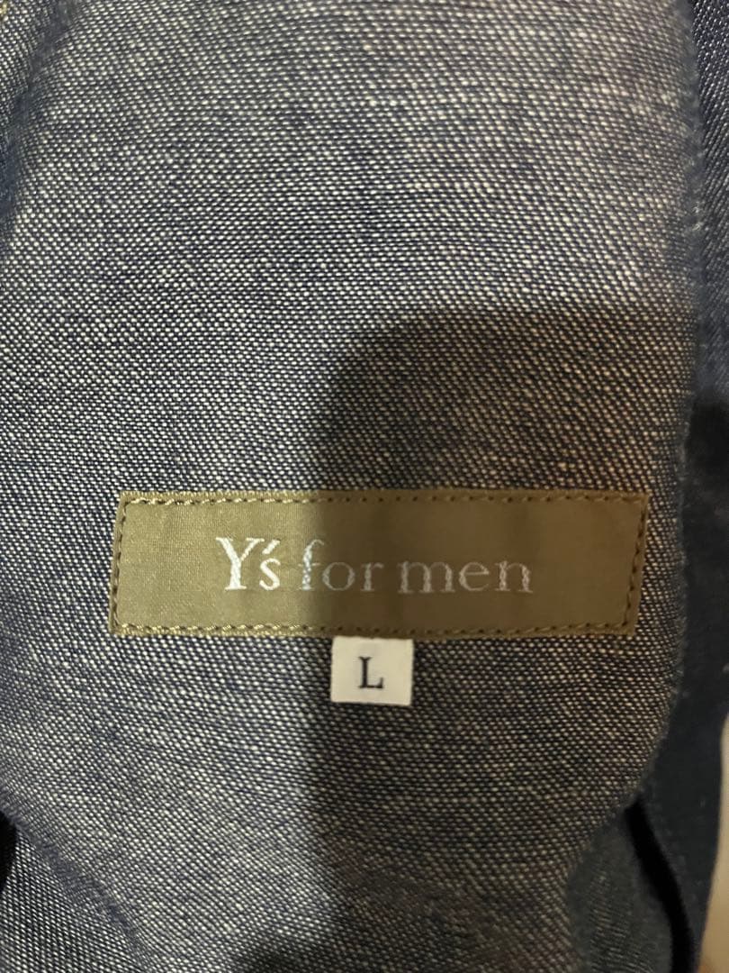 y's for men デニムハーフコート　インディゴ　サイズL
