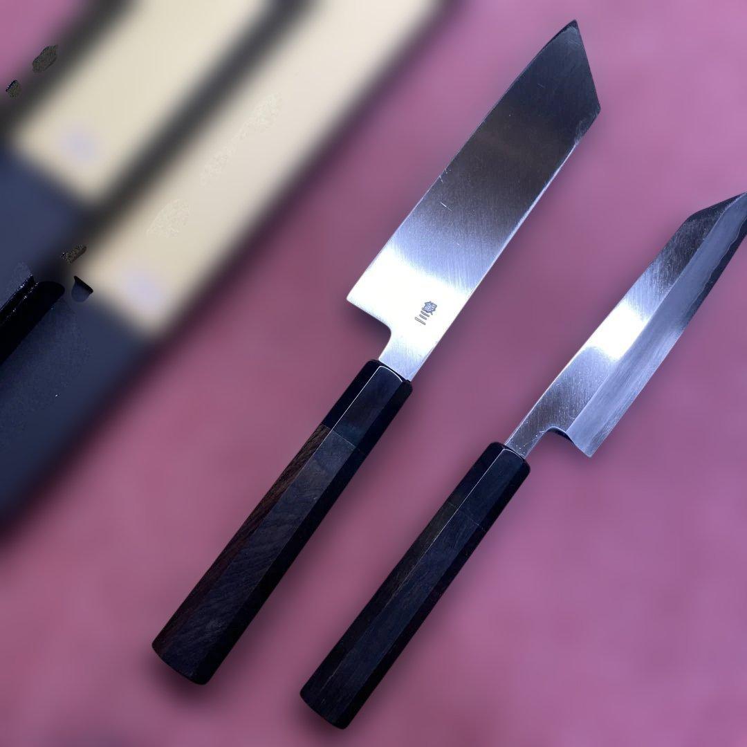 銀三　特製万能型ペティ包丁150㎜5寸とケンムキ包丁180㎜6寸のセット