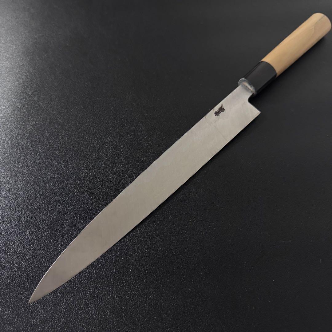 240mm 青鋼　霞 柳刃包丁　　クリ柄 和包丁　 堺刃物