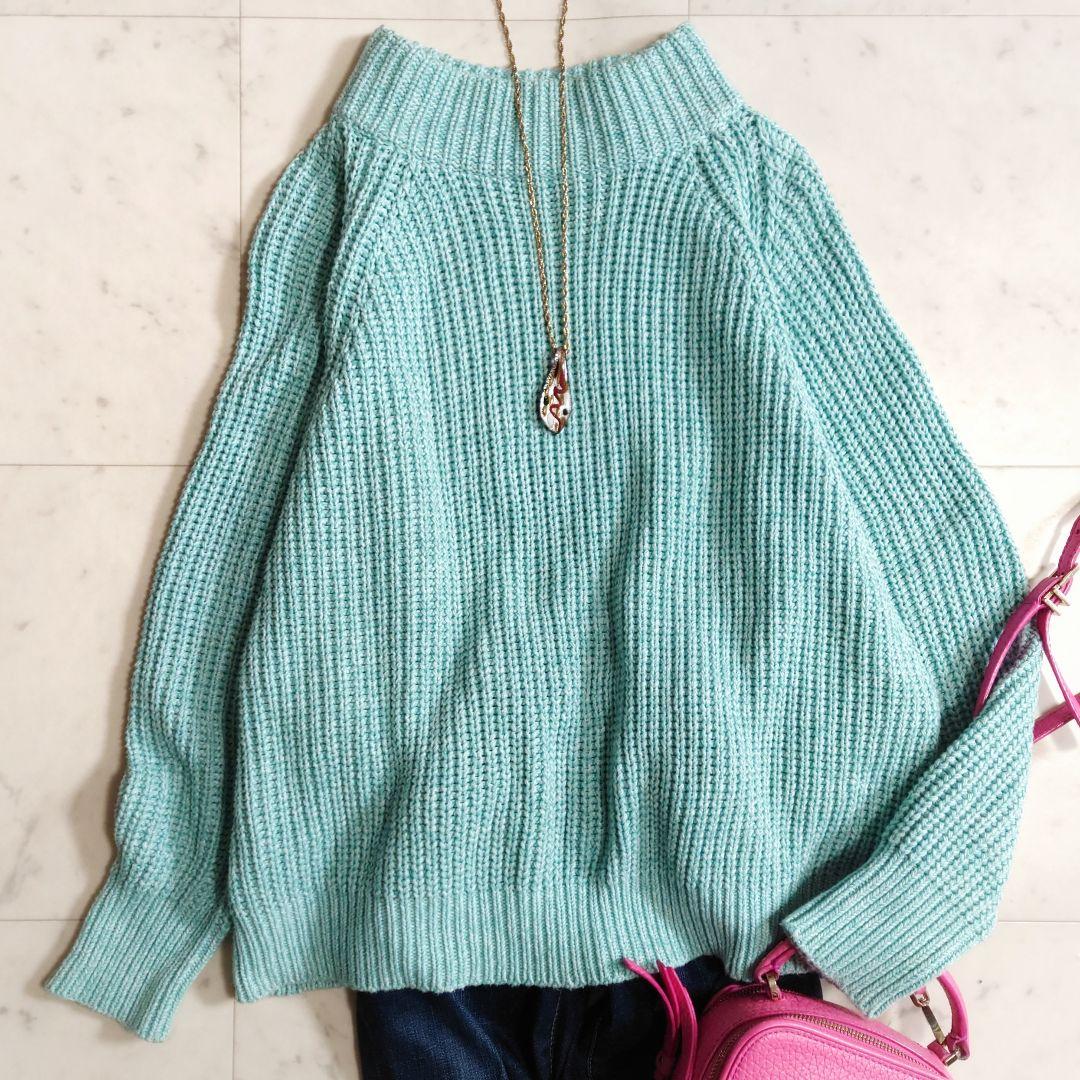 美品♪ ロンハーマン カシミヤ コットン ドルマンスリーブ ニット ライトブルー