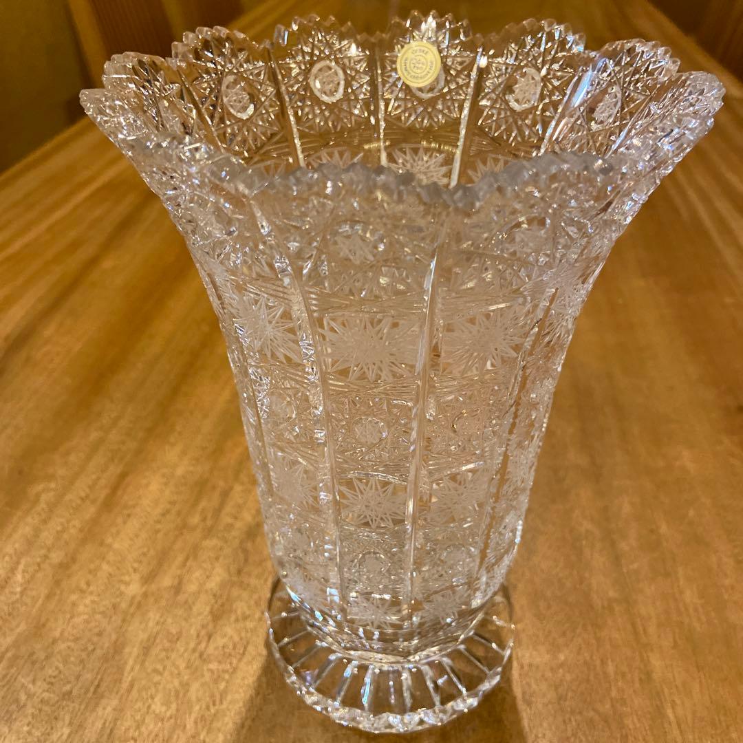ボヘミアクリスタル500PK高級花瓶