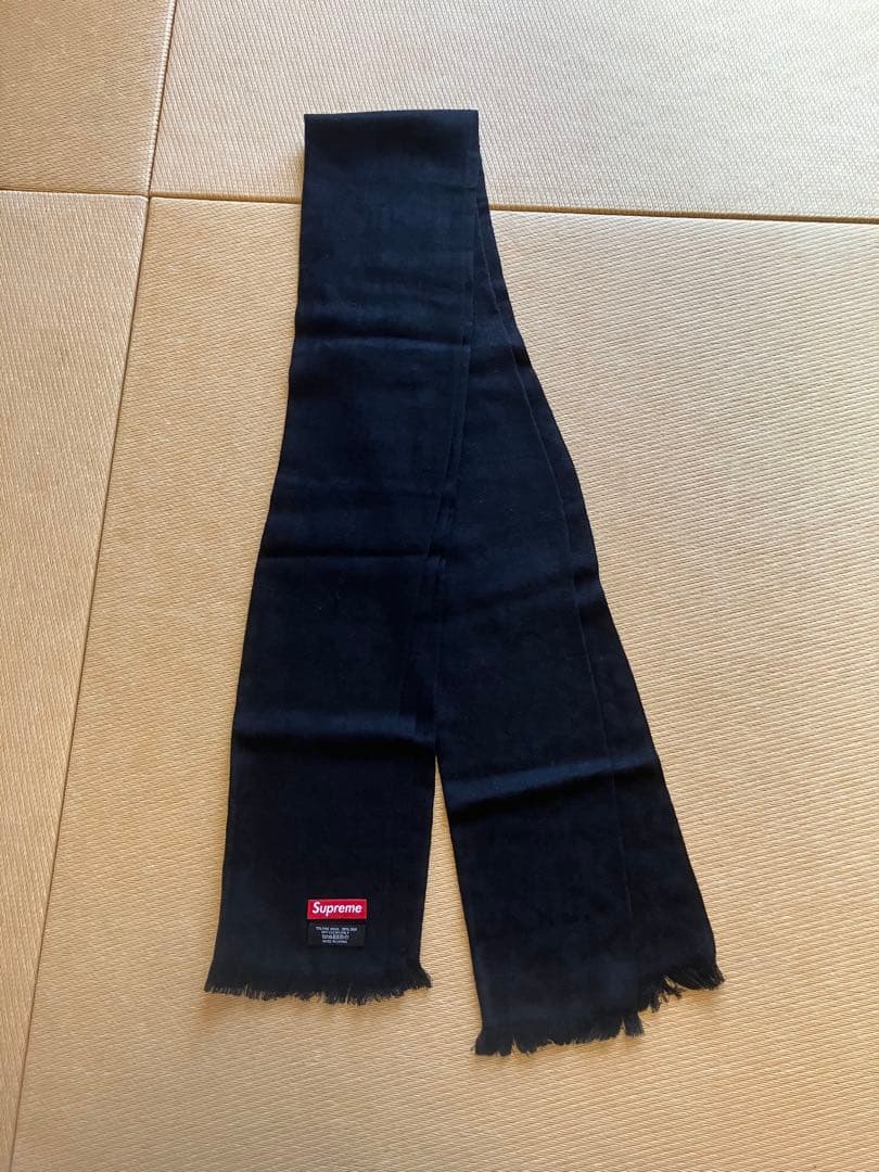 シュプリーム　FUCK CASHMERE SCARF FW17A98 BLACK