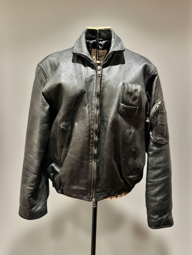 厚手レザー MA-1 フライトジャケット