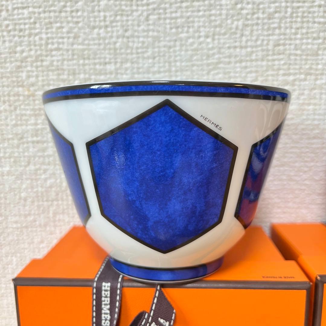 【新品 2個セット】エルメス　ブルーダイユール　ラージボウル