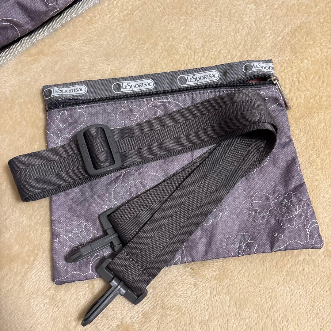 LeSportsac 花柄 ボストンバッグ 中型　1泊旅行　ポーチ付