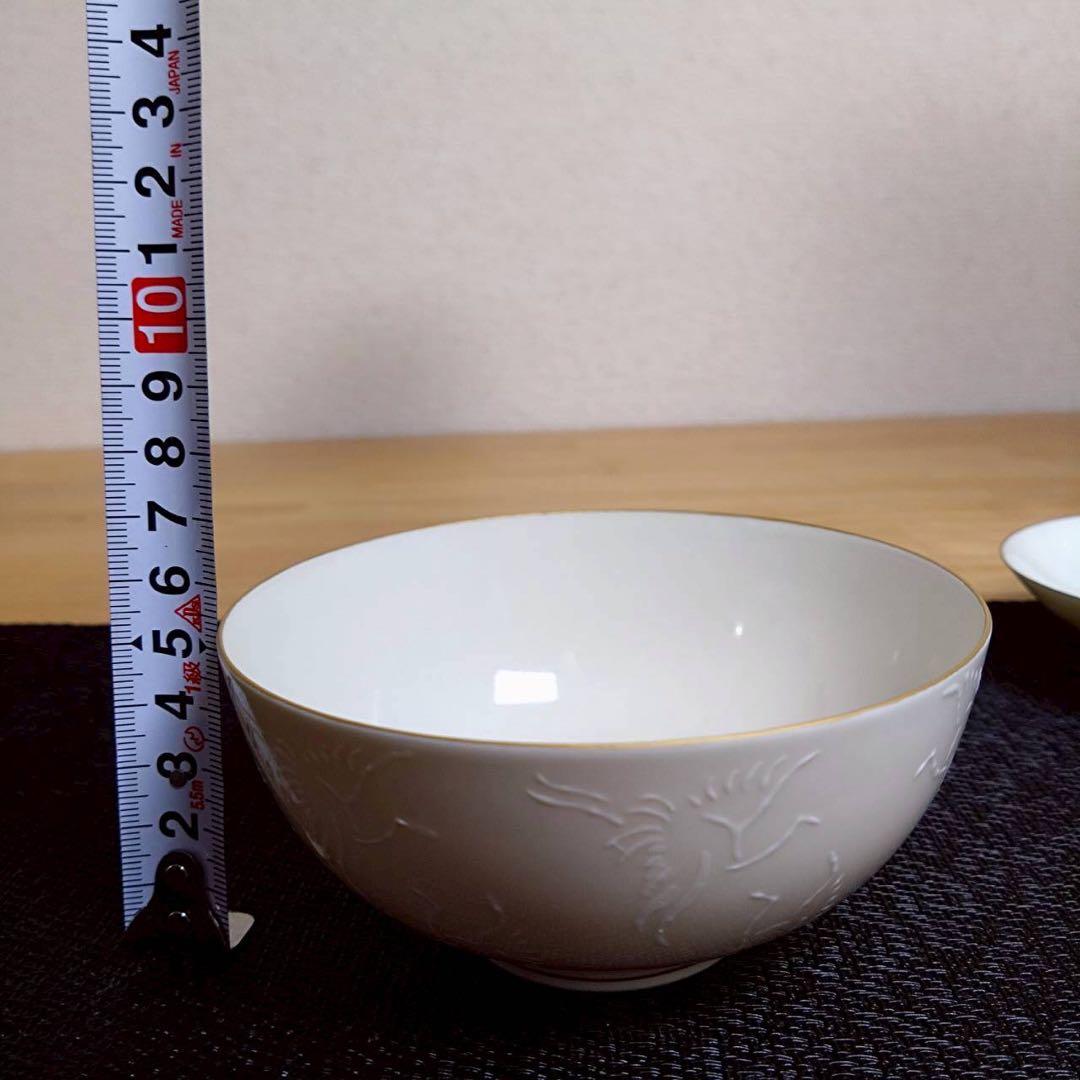 箱付き　東裁 湯のみ 蓋付き茶碗　セット ① 鶴　千羽鶴 【10131m】