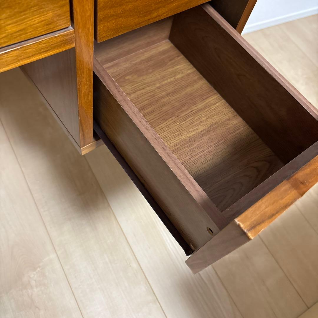 ノーチェ　NOCE ブラウン木製ドレッサー 引き出し2つ