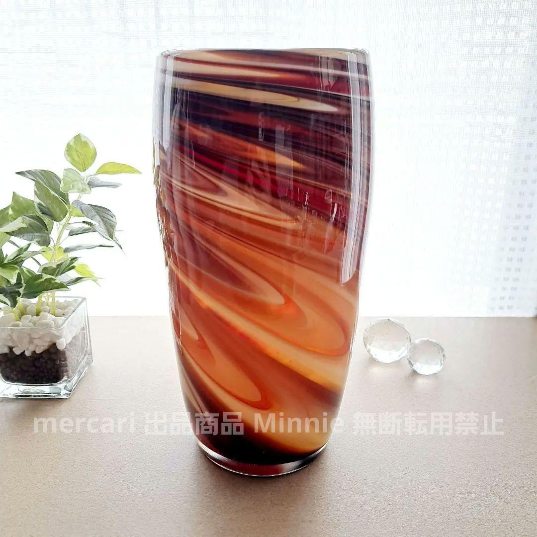 マルティグラス★マーブル模様★フラワーベース★花瓶★ヴィンテージ