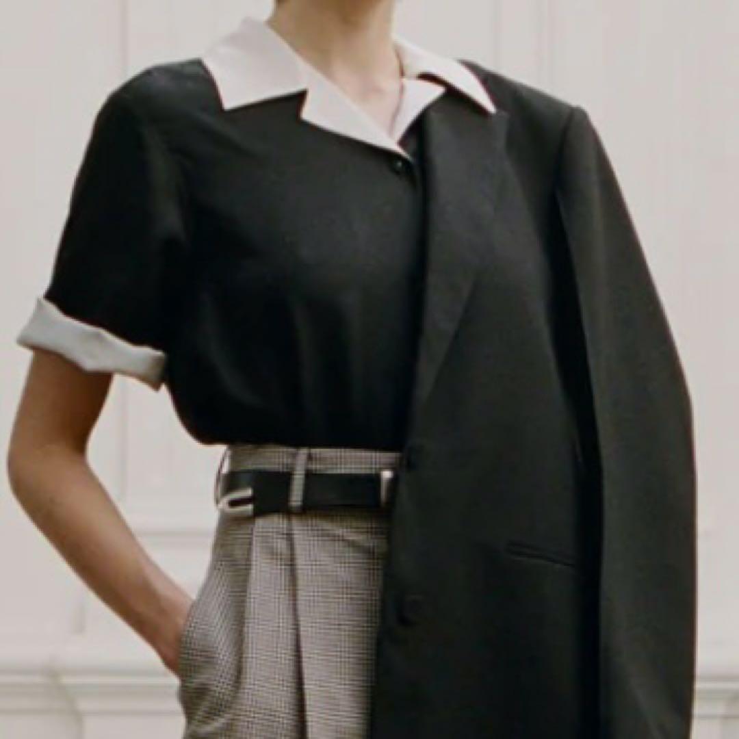 【新品未使用】ROHE 黒 半袖シャツ