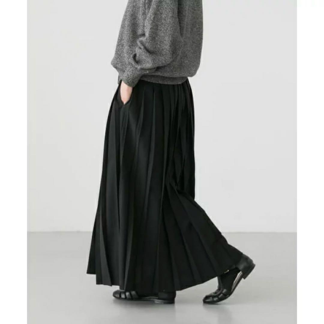 かぐれ　ラッププリーツスカート　黒　ブラック