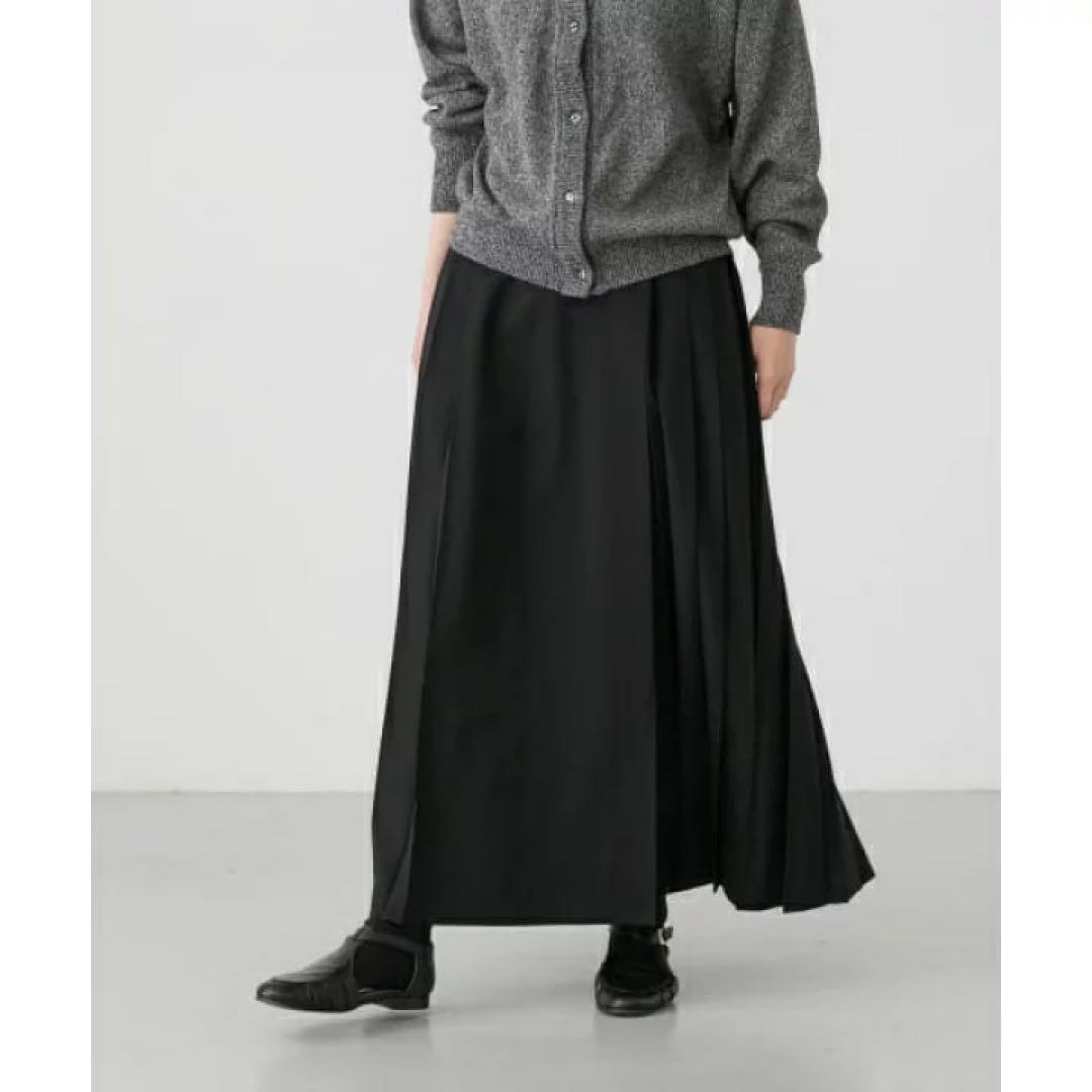 かぐれ　ラッププリーツスカート　黒　ブラック