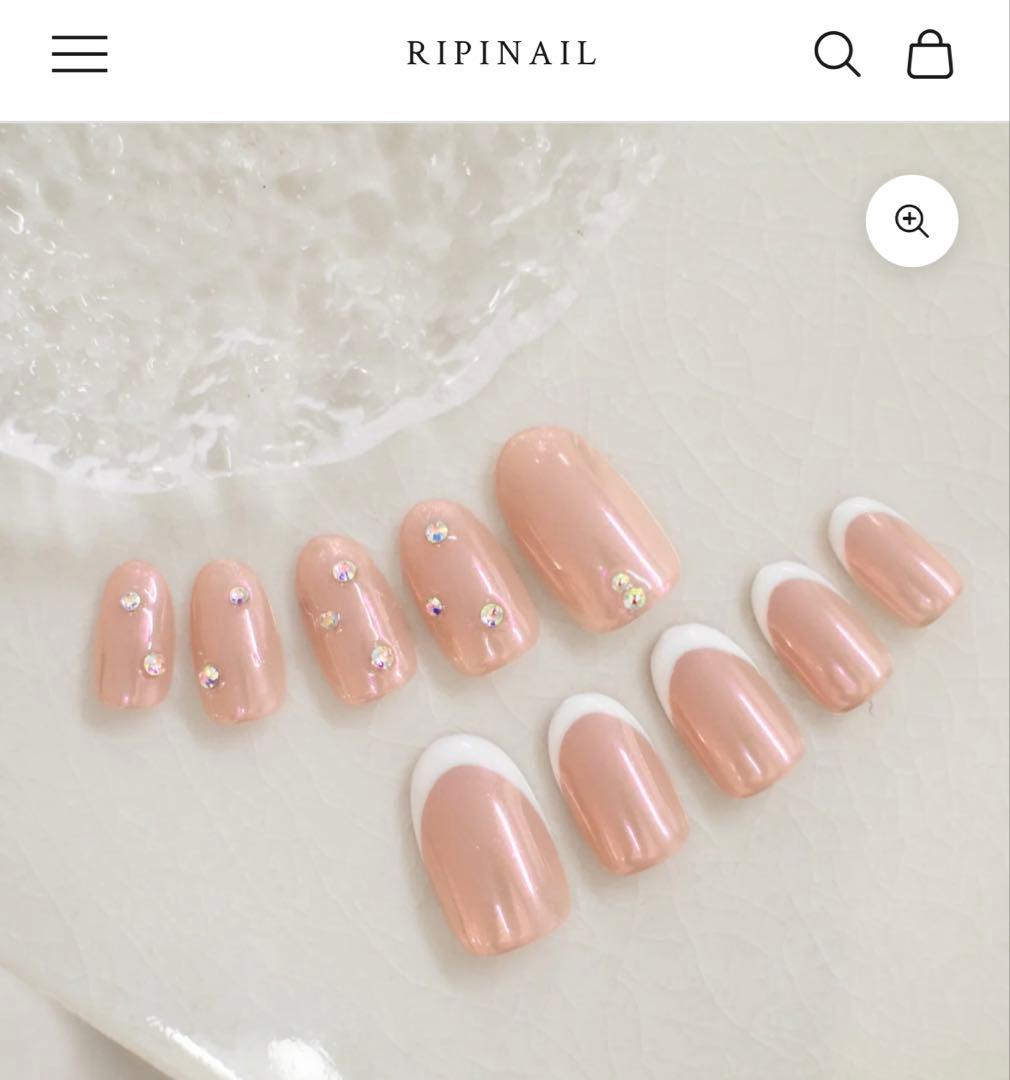 新品　ripinail リピネイル　フレンチ✖️ビジュー