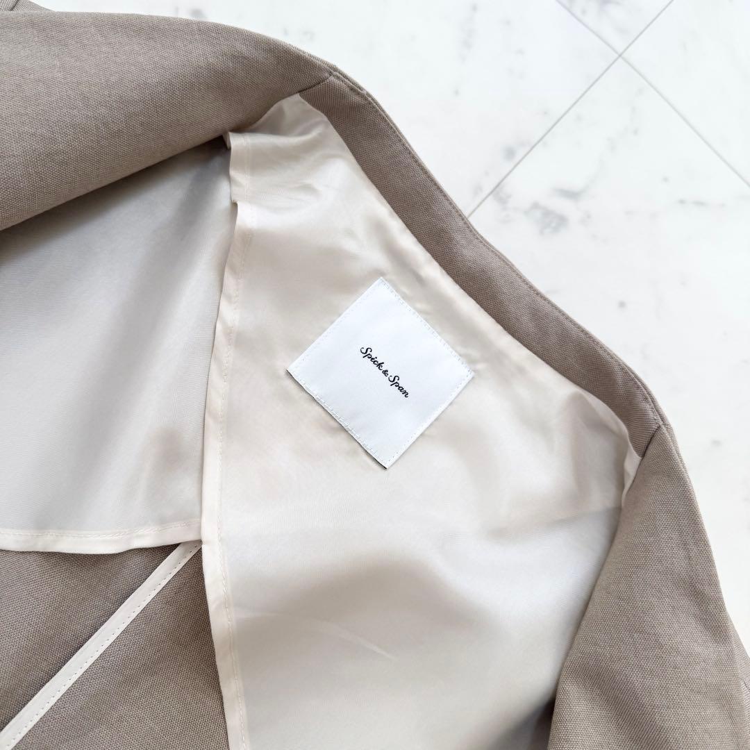 【美品】Spick&Span スピックアンドスパン パンツスーツ ノーカラー