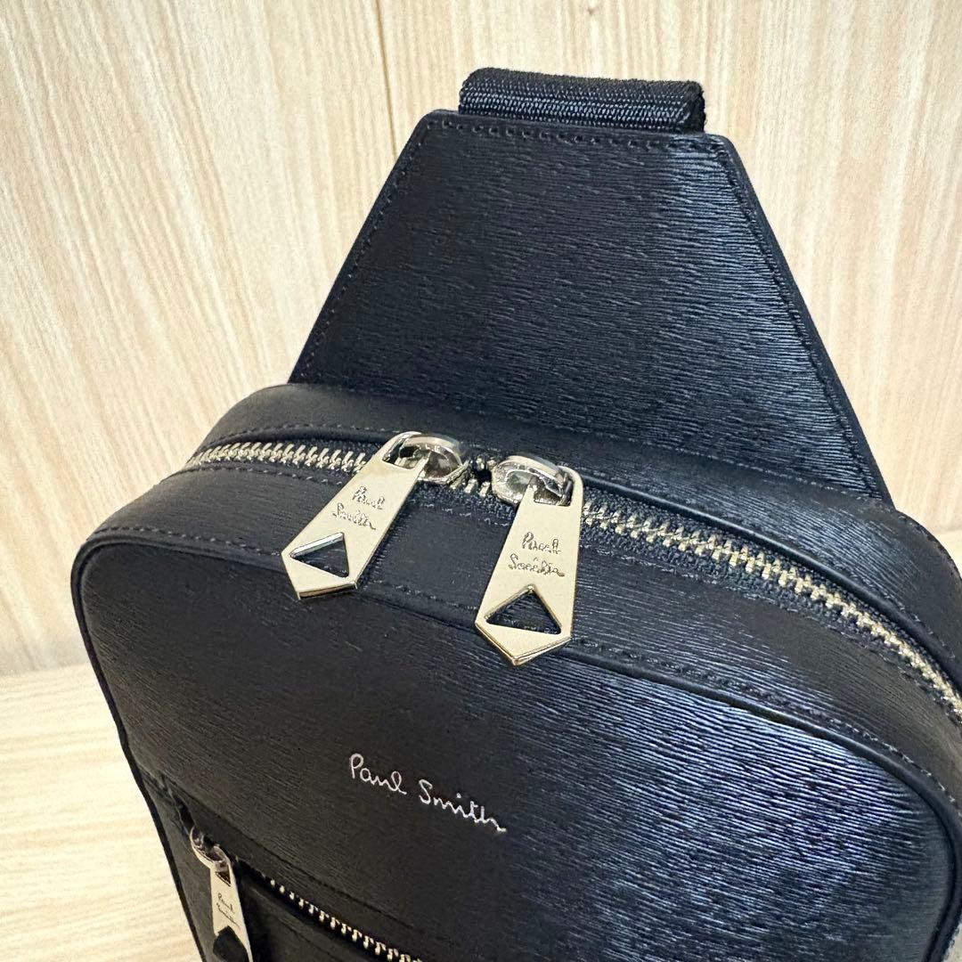 【美品】ポールスミス オールレザー ボディバッグ ワンショルダー APS544