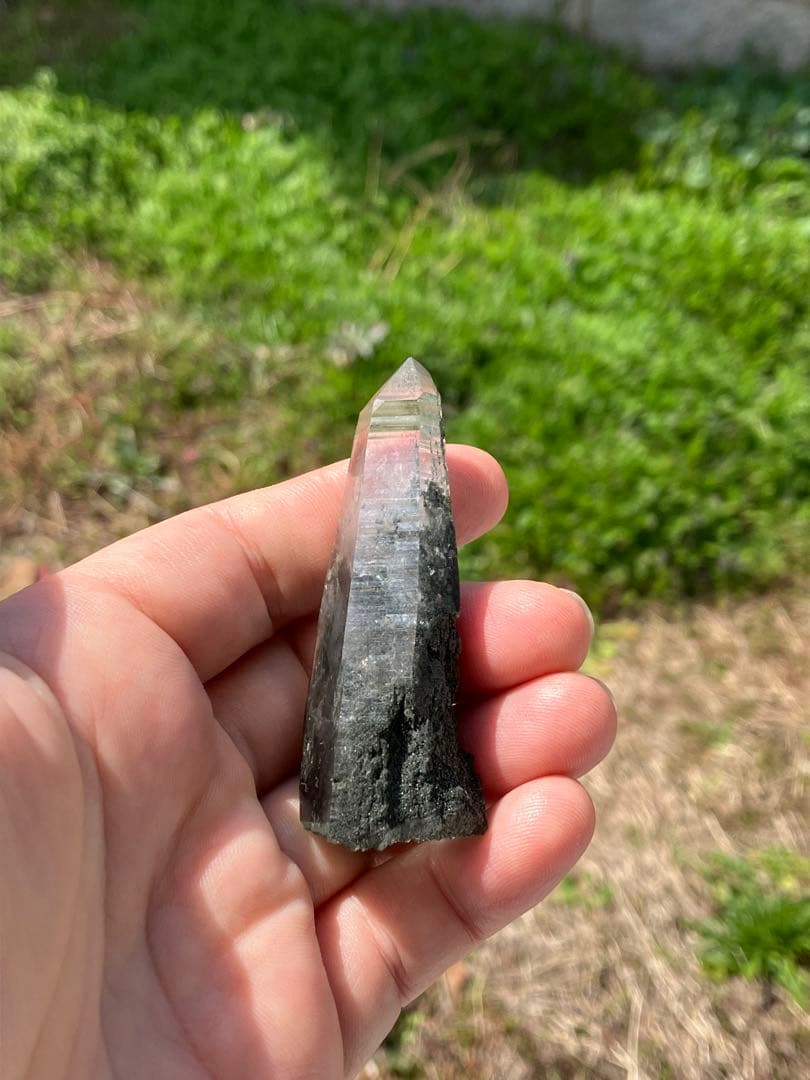 ガネッシュヒマール　ティプリン産　クローライトインクオーツ　レコードキーパー入り