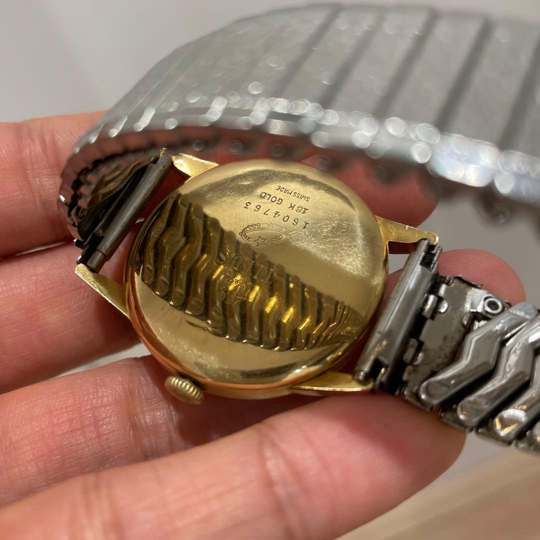 18K GOLD 腕時計 ゴールドシルバー アナログ時計