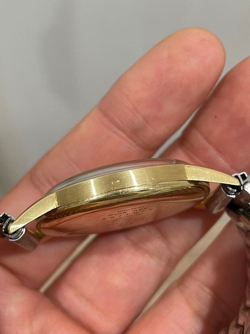 18K GOLD 腕時計 ゴールドシルバー アナログ時計