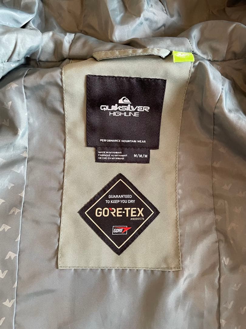 クイックシルバースノーボードウェアセット GORE-TEX カーキ