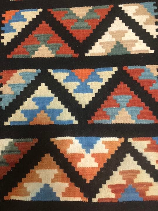 新品　キリムラグ　手織り　草木染め